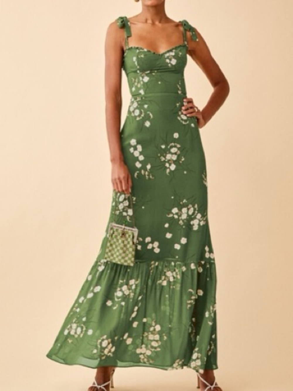 Reformation Jasen Maxi Dress in Lomita  Size 14
